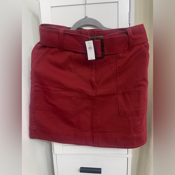 Banana Republic Red Belted Skirt, Size 6 - Picture 1 of 4